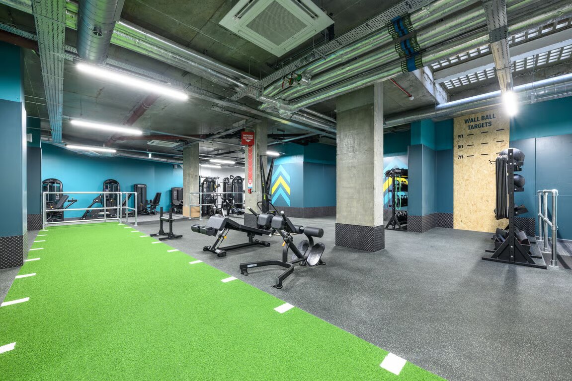 PureGym training floor within Dalston Works